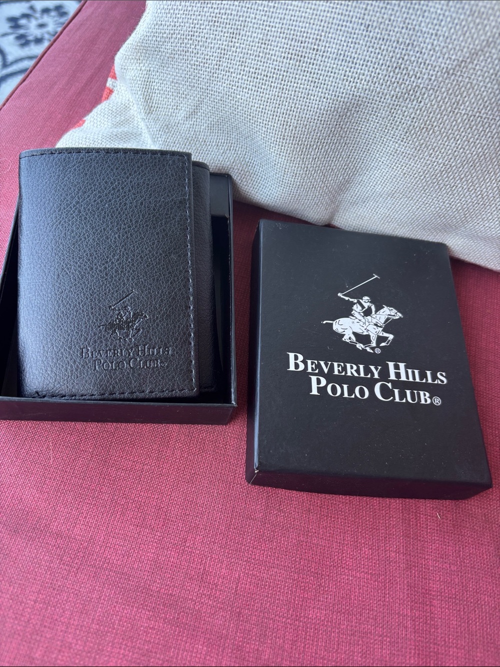 Beverly Hills Polo Club Black Men's Leather Wallet with Embossed Logo